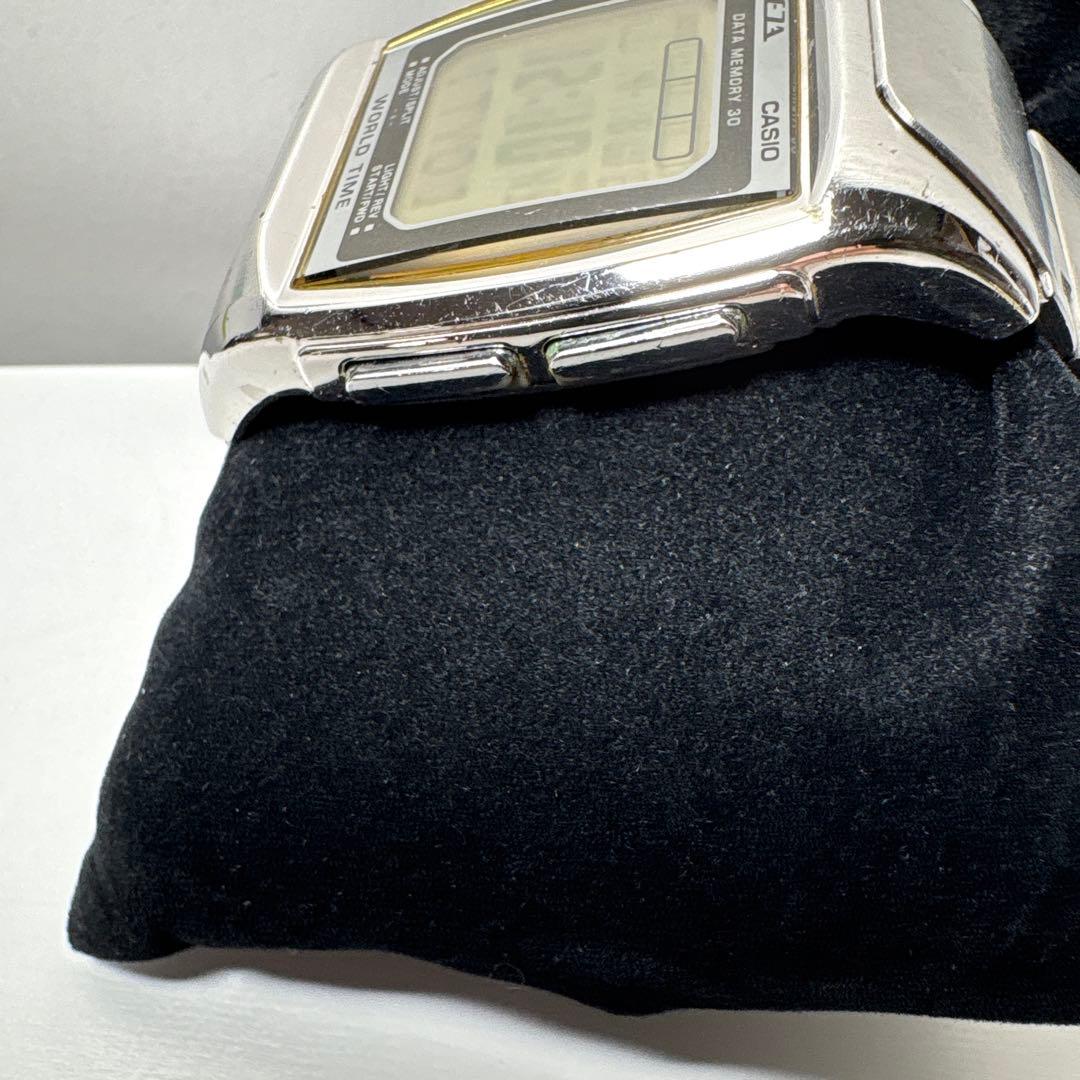 Casio Meta World Time Data Memory Illuminator Silver Model 1828 — Japan Import