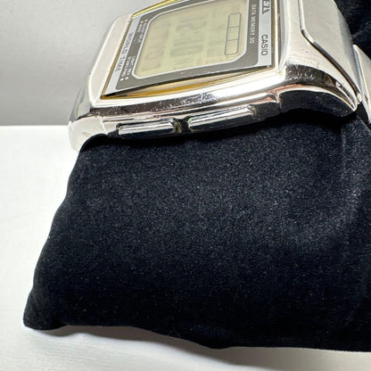 Casio Meta World Time Data Memory Illuminator Silver Model 1828 — Japan Import