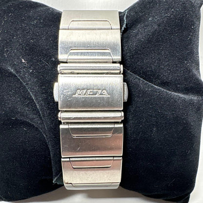 Casio Meta World Time Data Memory Illuminator Silver Model 1828 — Japan Import