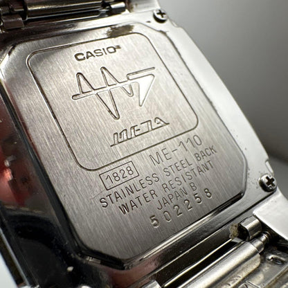 Casio Meta World Time Data Memory Illuminator Silver Model 1828 — Japan Import
