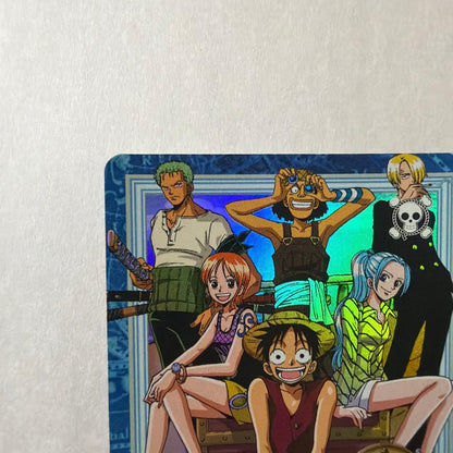 One Piece Hyper Battle Carddass S82 trading card featuring Luffy and his pirate crew from 1999