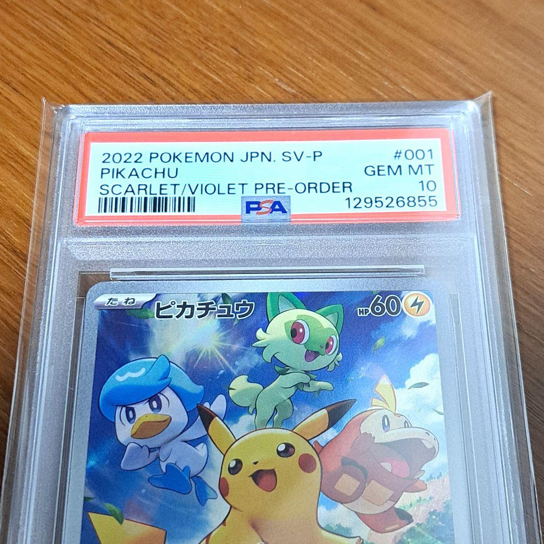 Pokemon Card Skyvoid Pikachu Promo graded PSA10 with protective case showing minor imperfections