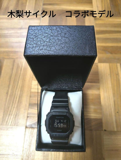 Casio G-Shock DW-5600BB-1J Collaboration Model with Kinashi Cycle Logo