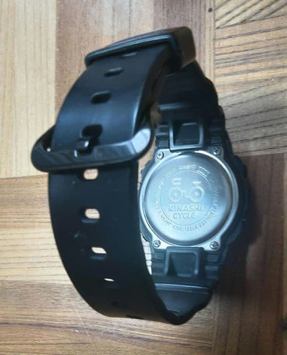 Casio G-Shock DW-5600BB-1J Collaboration Model with Kinashi Cycle Logo