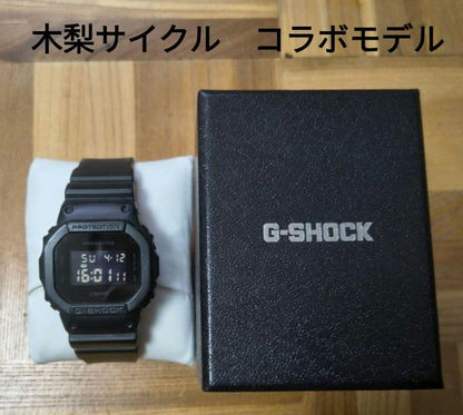 Casio G-Shock DW-5600BB-1J Collaboration Model with Kinashi Cycle Logo
