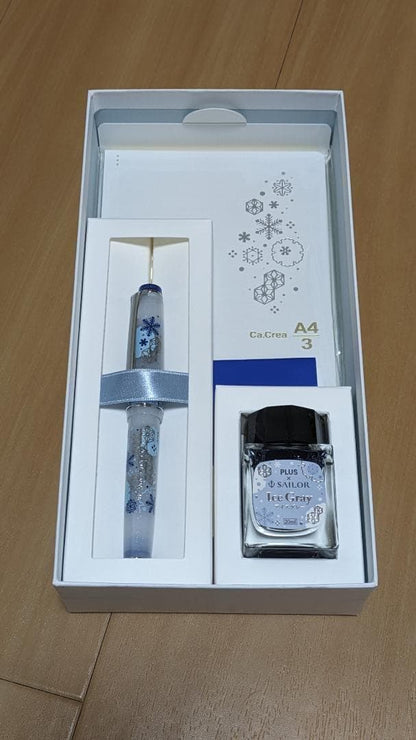 Sailor K.Crea Premium Cross & Professional Gear Slim Fountain Pen Limited Snow Edition — Japan Import