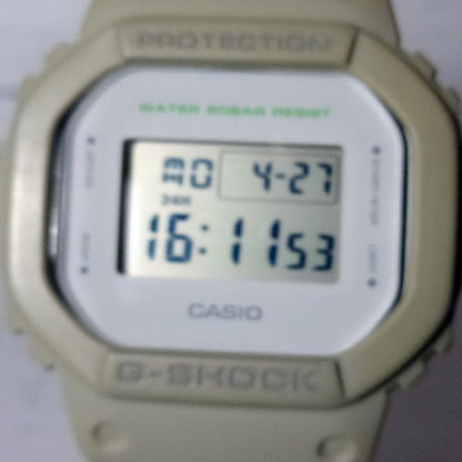 Casio G-Shock DW-5600M Outdoor Natural Color Beige Watch with New Battery Tested & Working — Japan Import