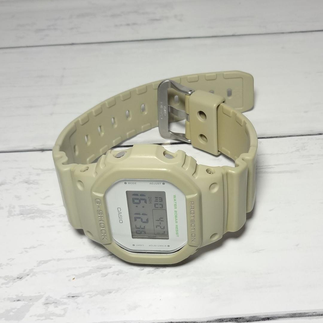 Casio G-Shock DW-5600M Outdoor Natural Color Beige Watch with New Battery Tested & Working — Japan Import