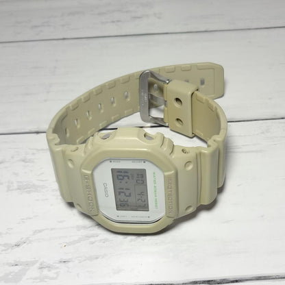 Casio G-Shock DW-5600M Outdoor Natural Color Beige Watch with New Battery Tested & Working — Japan Import