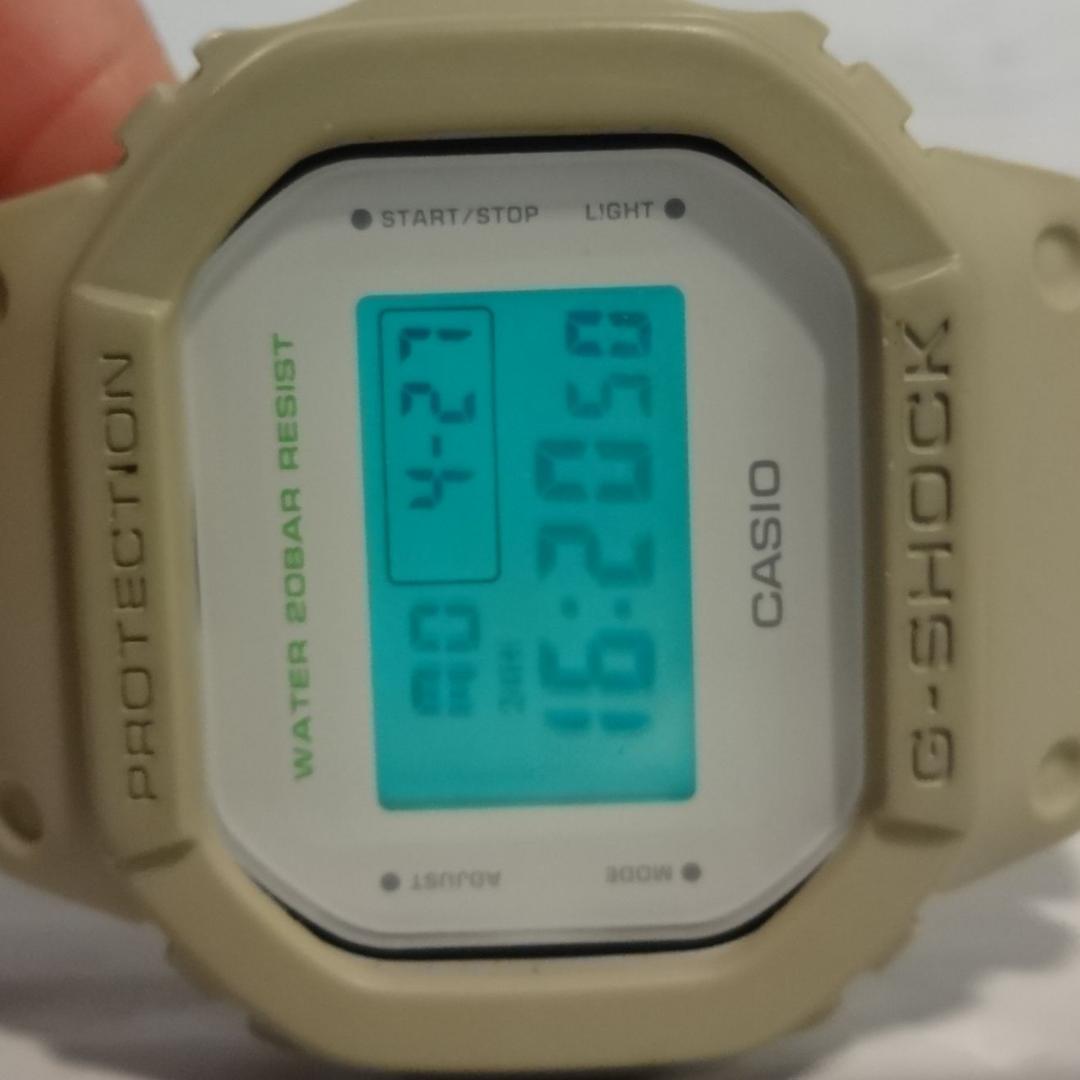 Casio G-Shock DW-5600M Outdoor Natural Color Beige Watch with New Battery Tested & Working — Japan Import