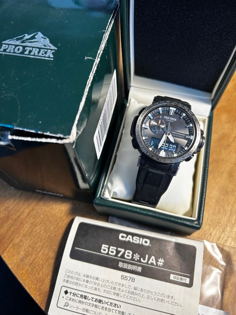 Casio Pro Trek PRW-60Y-1AJF Watch with Analog Digital Display and Triple Sensor — Japan Import