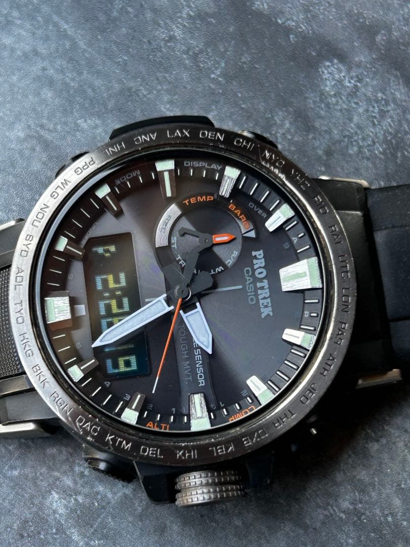 Casio Pro Trek PRW-60Y-1AJF Watch with Analog Digital Display and Triple Sensor — Japan Import