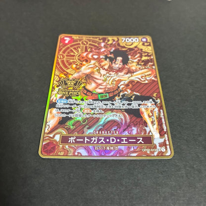 Whitebeard Pirates One Piece Portgas D. Ace 2nd Anniversary character card with Japanese text