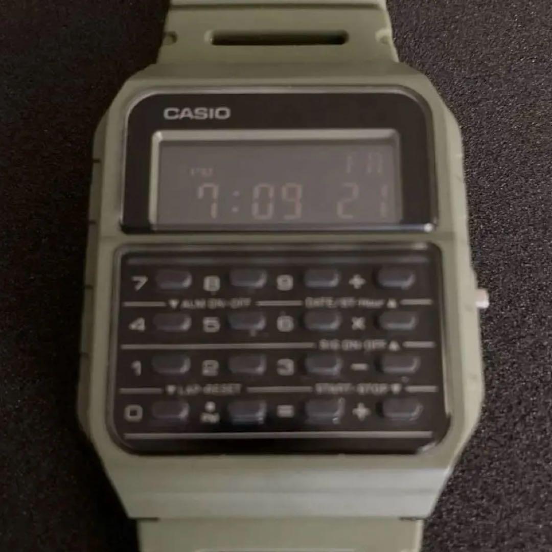 Casio Data Bank 8-Digit Calculator with Stopwatch in Khaki Japan Import