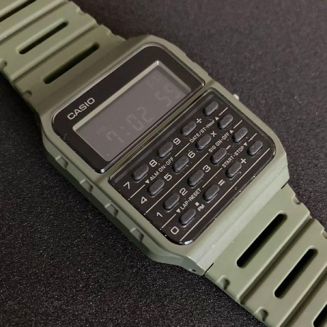 Casio Data Bank 8-Digit Calculator with Stopwatch in Khaki Japan Import