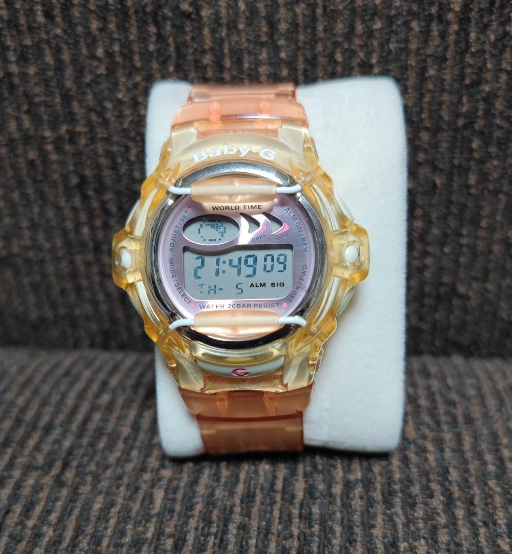 Casio Baby-G Digital Watch BGA-169A Clear Pink with World Time and Alarm — Japan Import