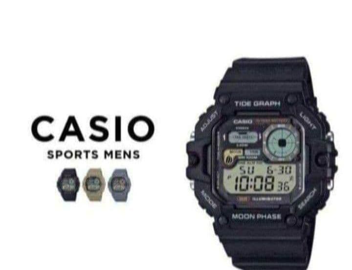 Casio W-1700 Digital Watch with Hard Case Black Region Limited Model Japan Import