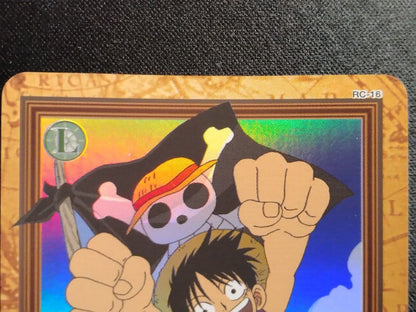 One Piece Hyper Battle Luffy game card Male's Journey set with visible scratches and blemishes