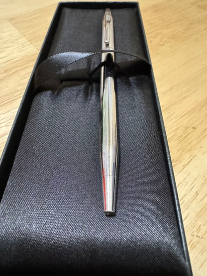Cross Century Chrome Fountain Pen by American Luxury Stationery Maker with Box and Instructions