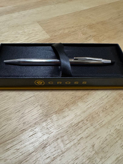Cross Century Chrome Fountain Pen by American Luxury Stationery Maker with Box and Instructions