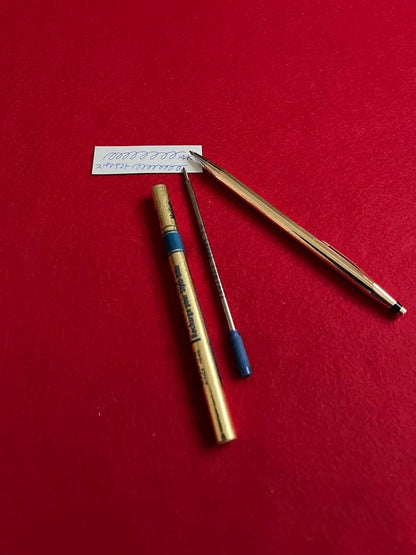 Cross Century Classic 14K Solid Gold Ballpoint Pen Made in USA Includes Case, Box, Pouch & Refill