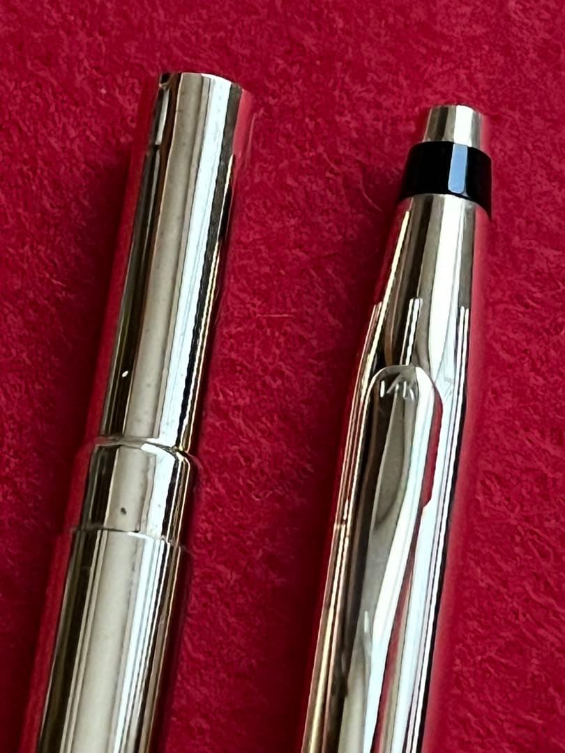 Cross Century Classic 14K Solid Gold Ballpoint Pen Made in USA Includes Case, Box, Pouch & Refill