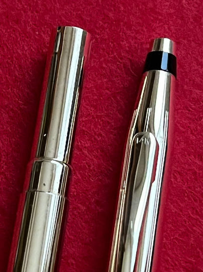 Cross Century Classic 14K Solid Gold Ballpoint Pen Made in USA Includes Case, Box, Pouch & Refill