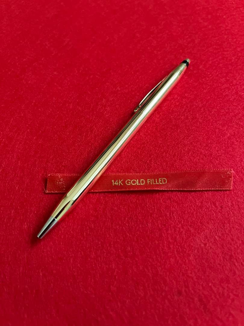 Cross Century Classic 14K Solid Gold Ballpoint Pen Made in USA Includes Case, Box, Pouch & Refill
