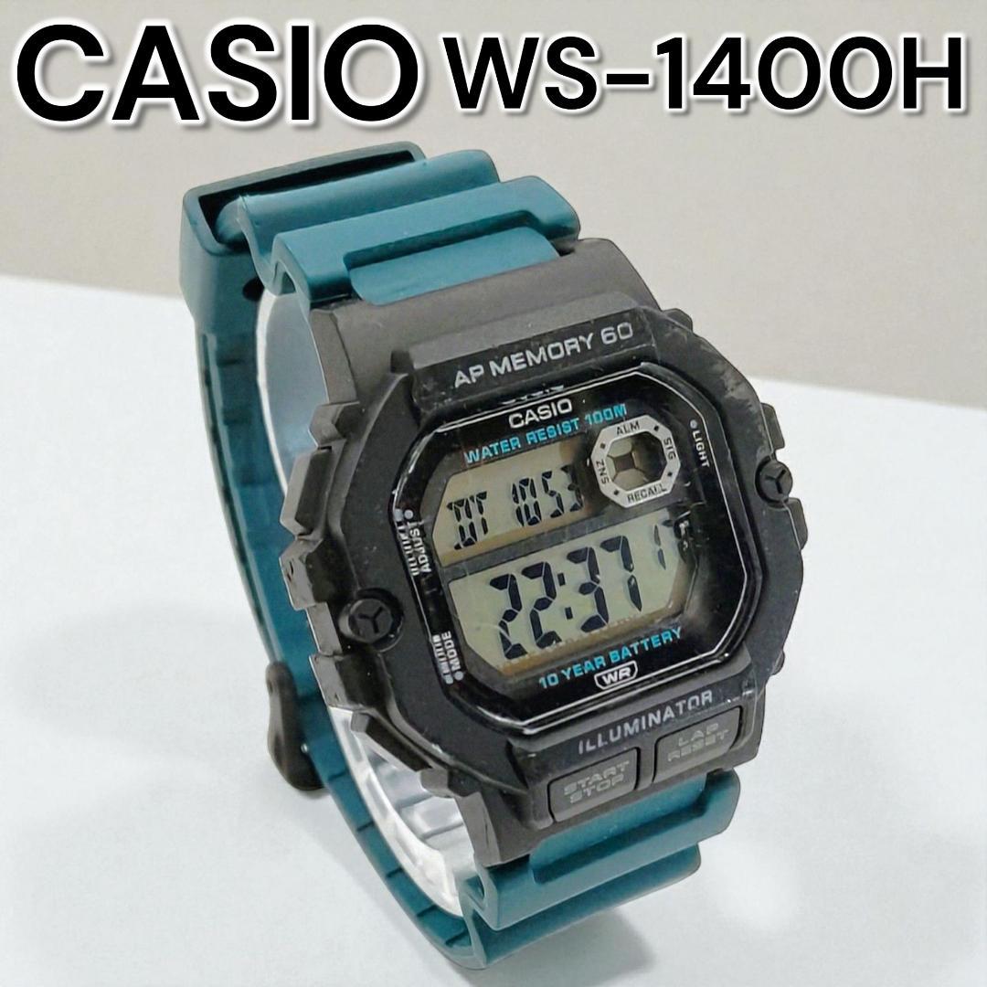 Casio WS-1400H Digital Watch with 10 Year Battery and 60 Lap Memory — Japan Import