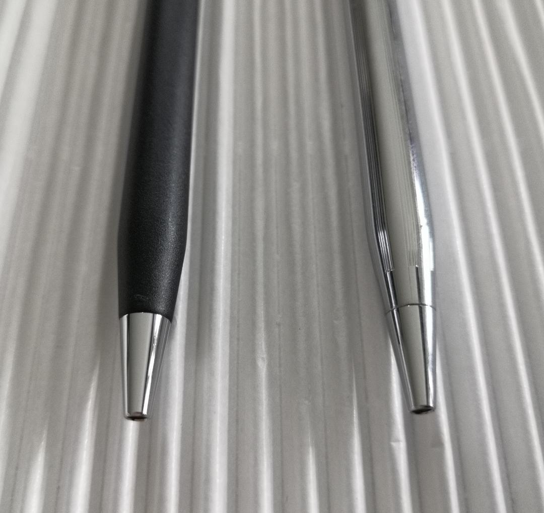 Set of two Cross ballpoint pens with matte black and chrome twist-style finish