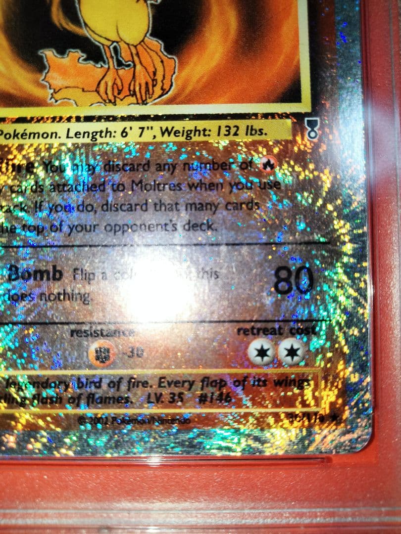 Legendary Collection Fire Reverse Holo Card PSA8 from 2002 with star mark, Japan import