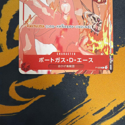One Piece Portgas D. Ace promotional card set 3 featuring model P-028 from Japan import