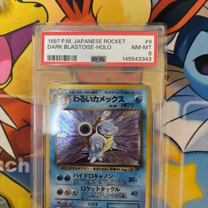 Bandai Waruikai Kamex Rocket Dam expansion pack Old School PSA 8 with visible scratches and wear