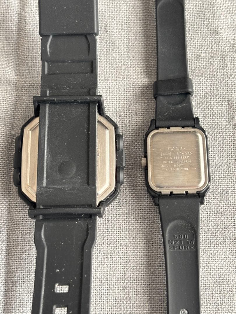 Casio Baby-G Digital Watch Black with Free Cheap Casio Analog Watch — Japan Import