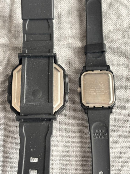 Casio Baby-G Digital Watch Black with Free Cheap Casio Analog Watch — Japan Import