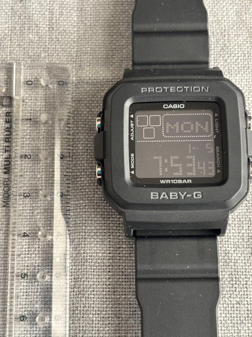 Casio Baby-G Digital Watch Black with Free Cheap Casio Analog Watch — Japan Import