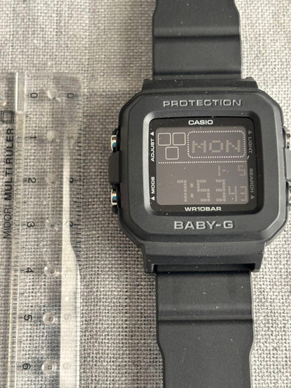 Casio Baby-G Digital Watch Black with Free Cheap Casio Analog Watch — Japan Import