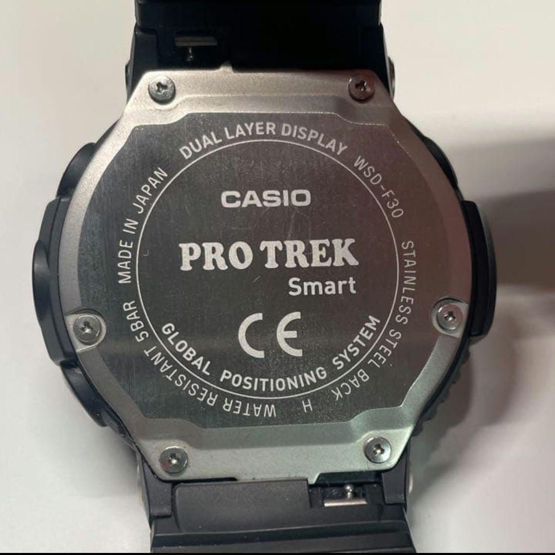 Casio PRO TREK Smart WSD-F30-BK Smartwatch Wear OS Black Resin/Silicone Band — Japan Import