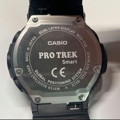 Casio PRO TREK Smart WSD-F30-BK Smartwatch Wear OS Black Resin/Silicone Band — Japan Import