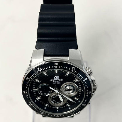Casio Edifice Chronograph Model EF-552 Analog Quartz Watch with Black Dial — Japan Import