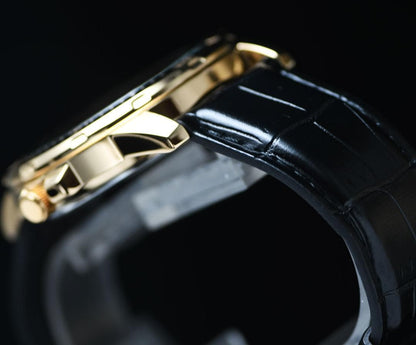 Casio Overseas Model Men's 50m Water Resistant Black & Gold Watch — Japan Import