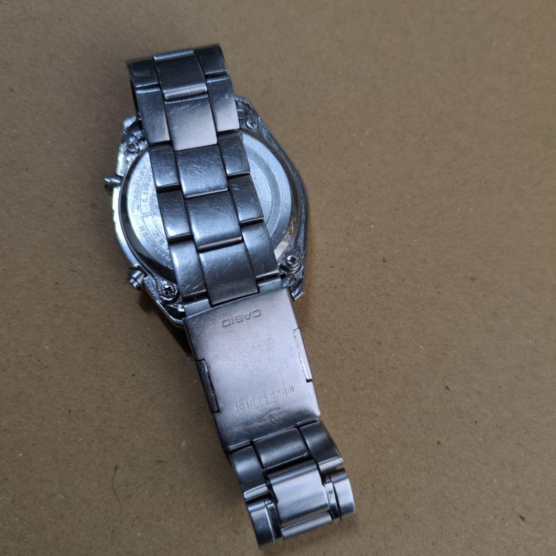 Casio Tough Solar Radio Wave Watch with Stainless Steel Band and Date Function — Japan Import