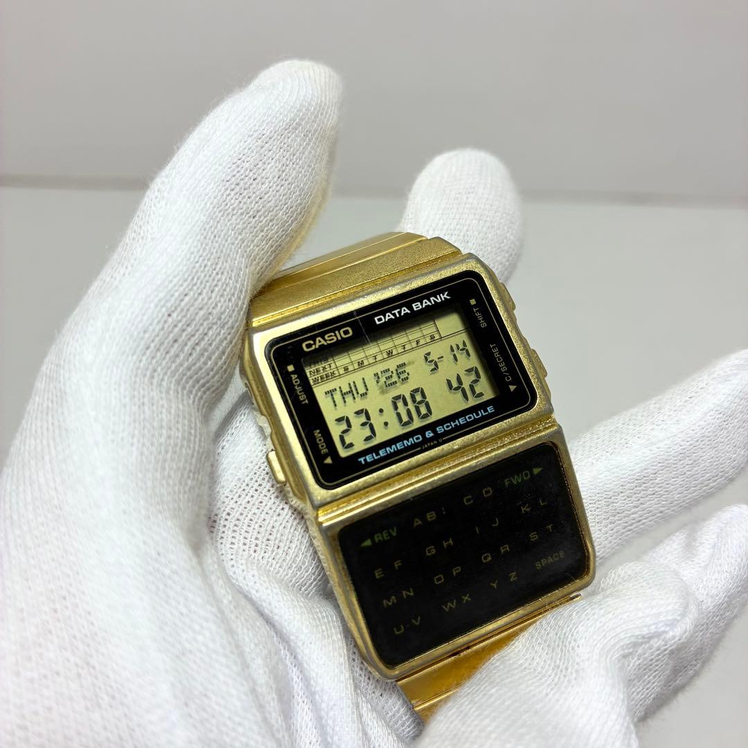 Casio Data Bank DBC-610 Gold With Genuine Belt Model 676 — Japan Import