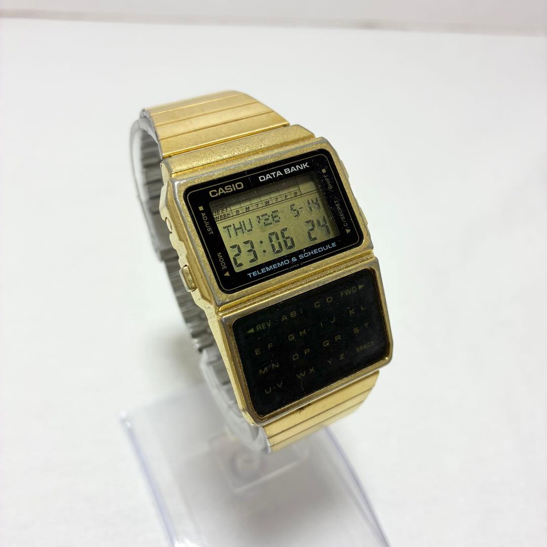 Casio Data Bank DBC-610 Gold With Genuine Belt Model 676 — Japan Import