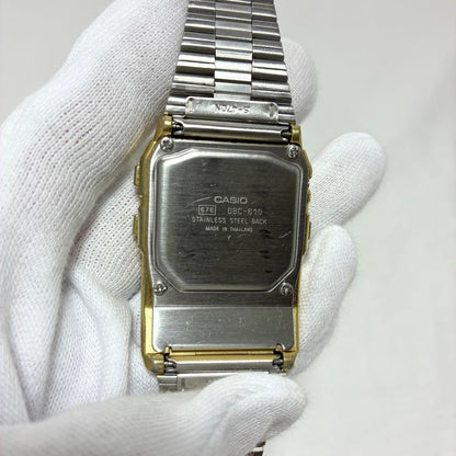Casio Data Bank DBC-610 Gold With Genuine Belt Model 676 — Japan Import