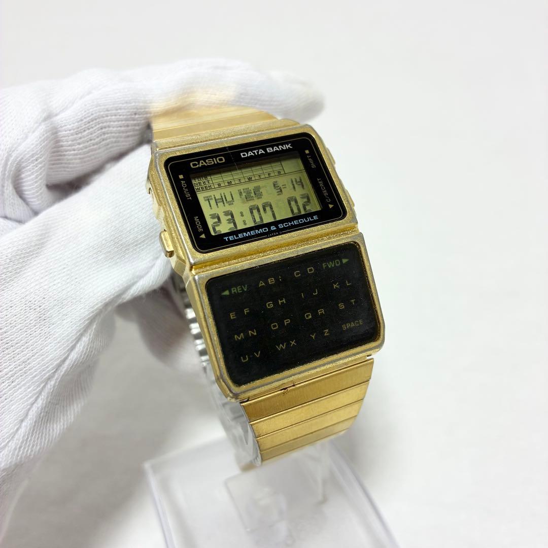 Casio Data Bank DBC-610 Gold With Genuine Belt Model 676 — Japan Import