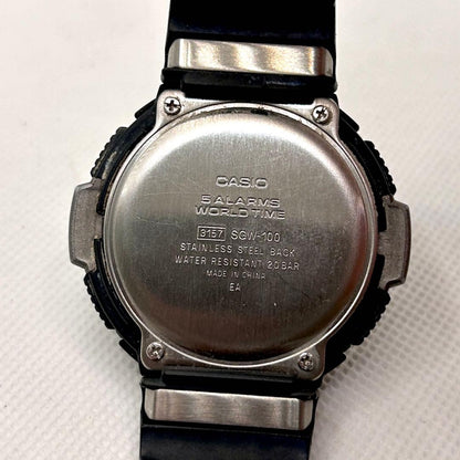Casio Twin Sensor SGW-100 Digital Quartz Watch with Bicolor LCD — Japan Import