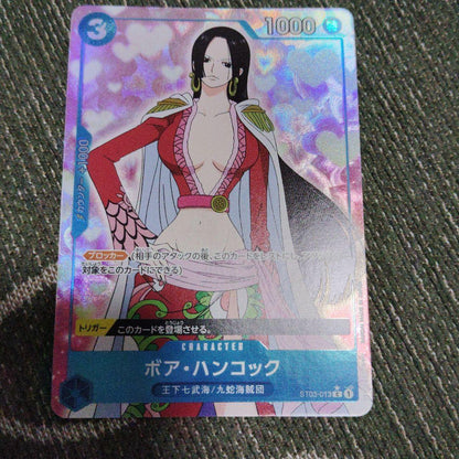 One Piece Card Game Boa Hancock ST03-013 full art hologram parallel promo card with sleeve