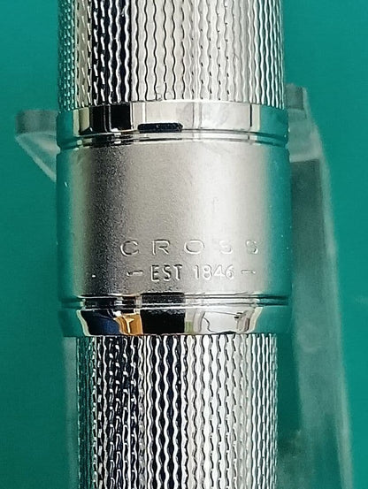 Cross Apojii Silver Chrome Twist Ballpoint Pen Discontinued Rare Collectible