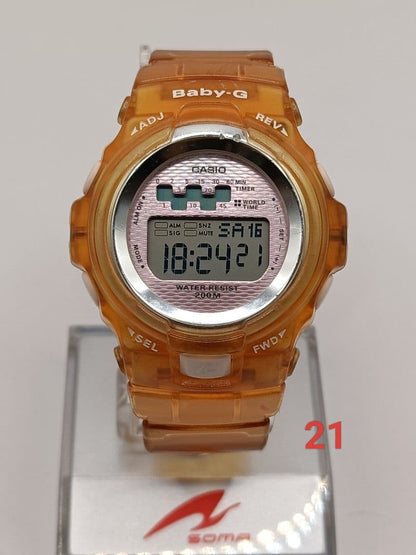 Casio Baby-G BG-1001 Digital Watch Skeleton Orange 20 ATM Water Resistant Includes Manual — Japan Import